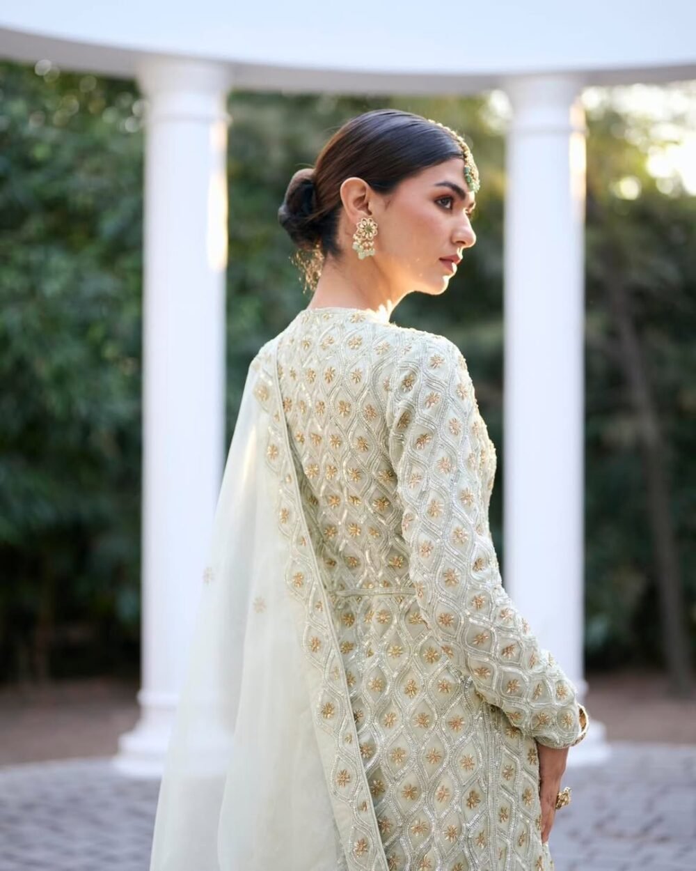 Center-Cut Pakistani Dress with Skirt - Image 6