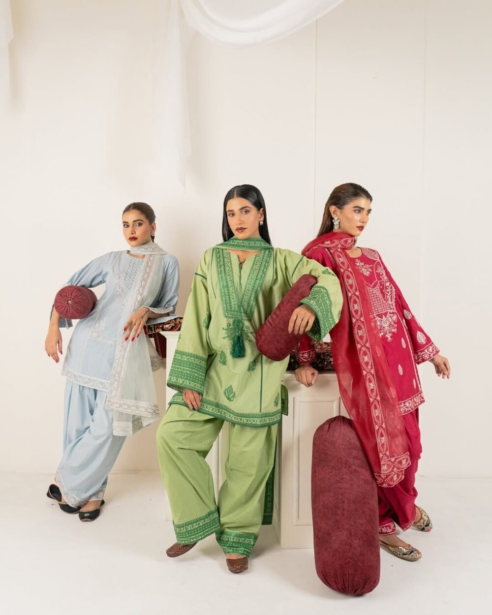 Maroon Farshi Salwar Set - Image 3